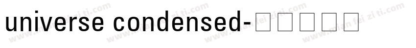 universe condensed字体转换